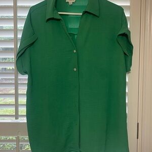 ANDREE BY UNIT Vibrant Green Button-Down Shirt